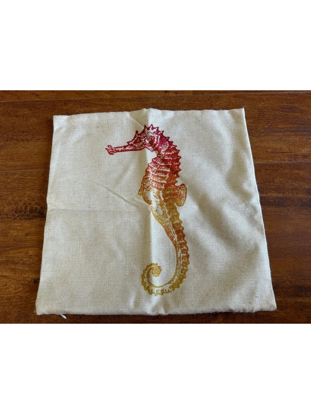 Set of 3 Decorative Seahorse Print Cushion Covers
